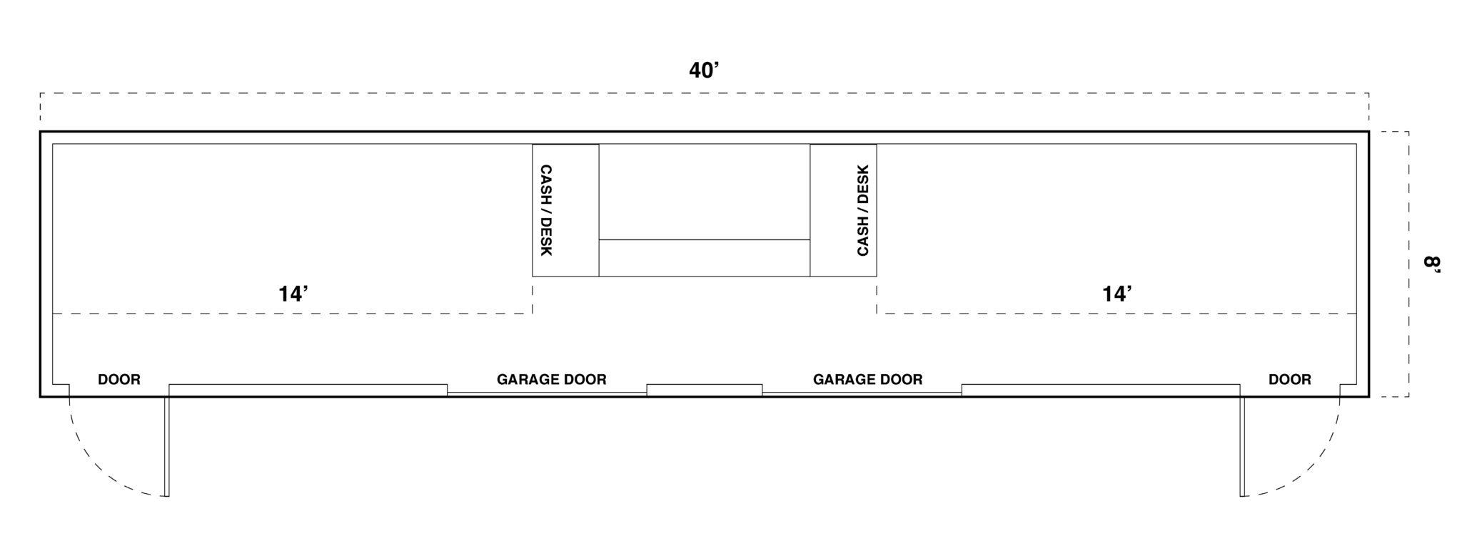 40' Retail Space diagram